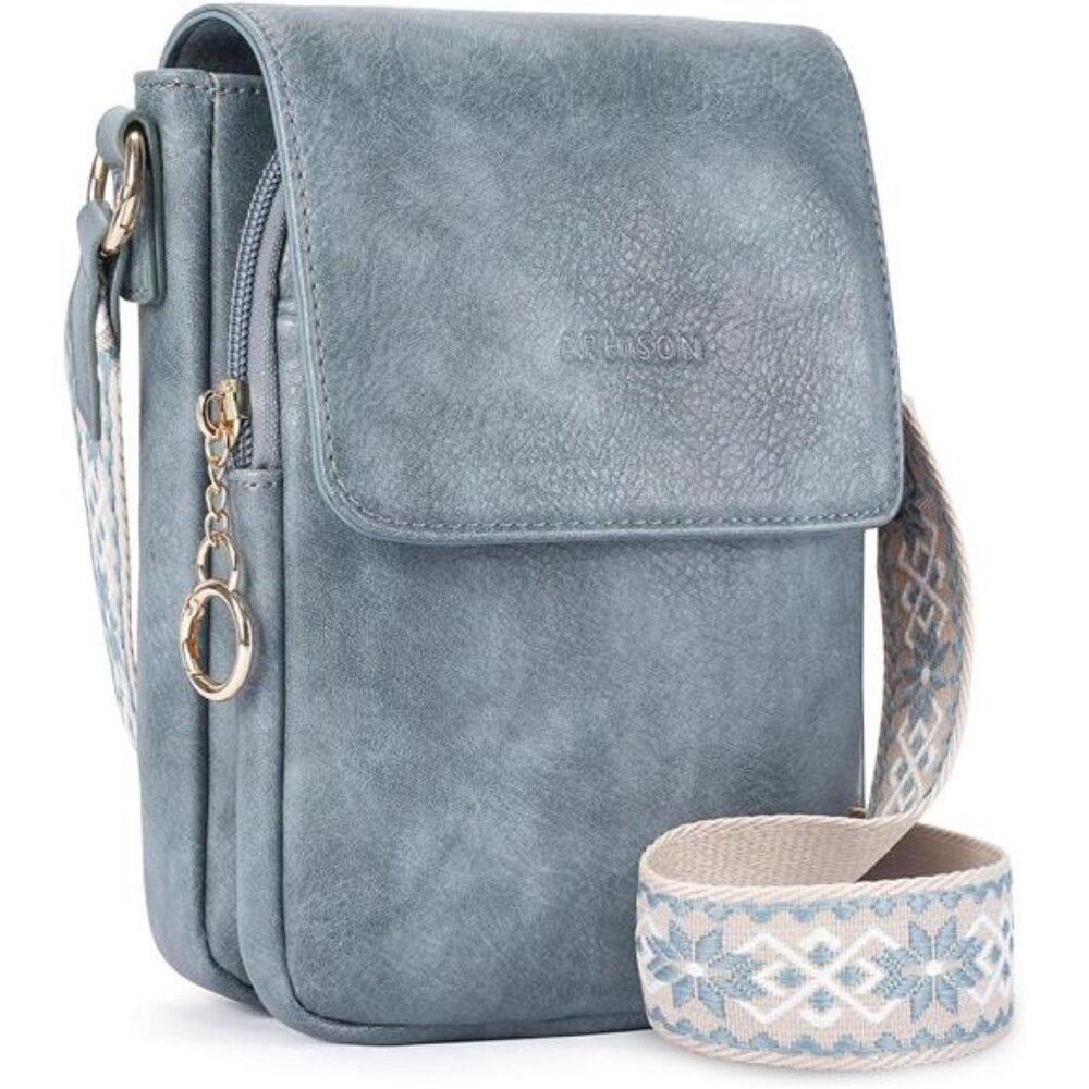 Small Crossbody Bag for Women Leather Phone Wallet Purse Card Slot Adjustable St